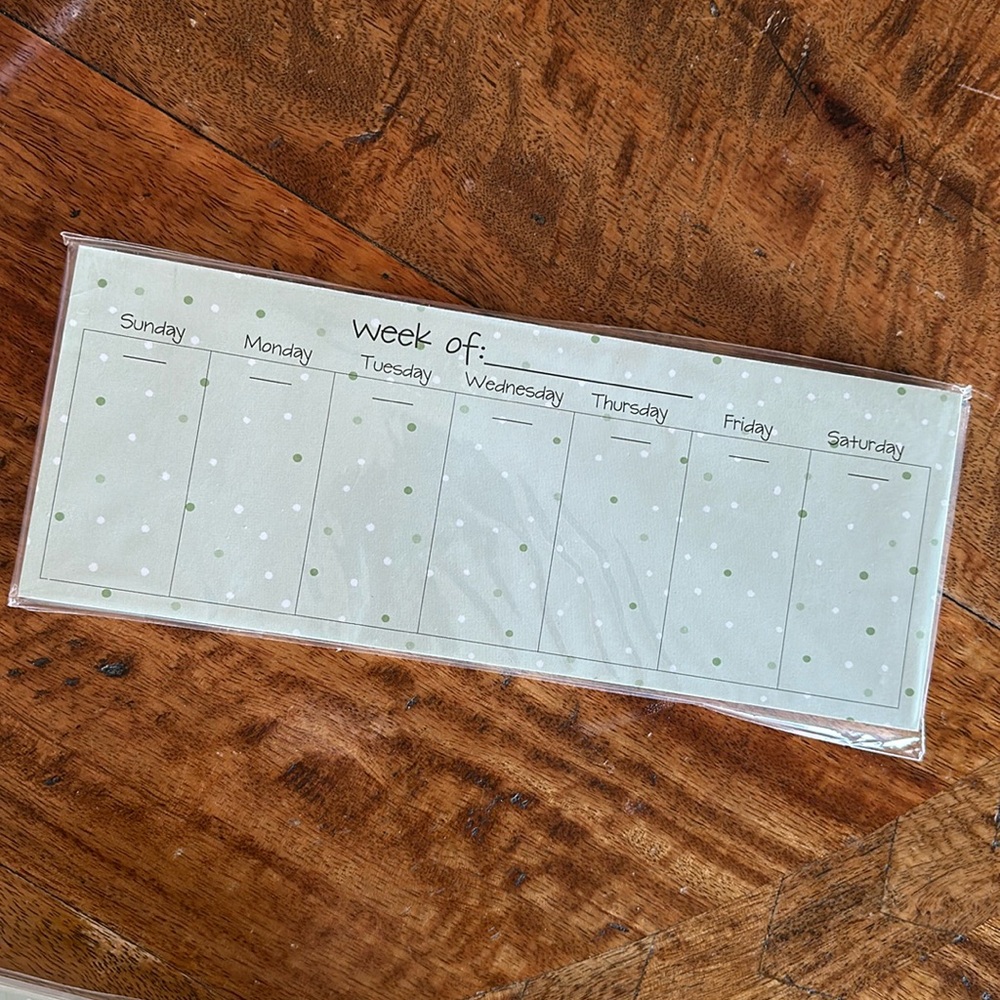 Blank Weekly Padded Calendar Sheets Pack of 52